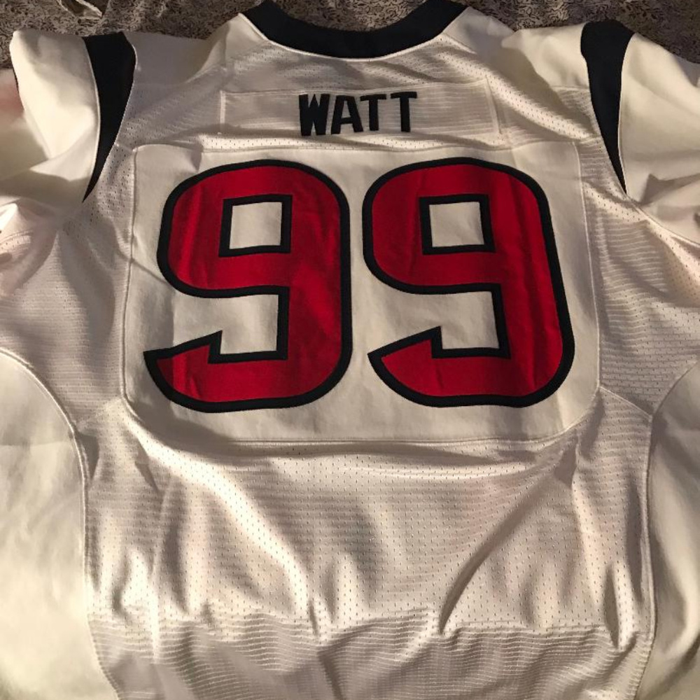 Nike Elite JJ Watt White Jersey Authenic Not Fake.